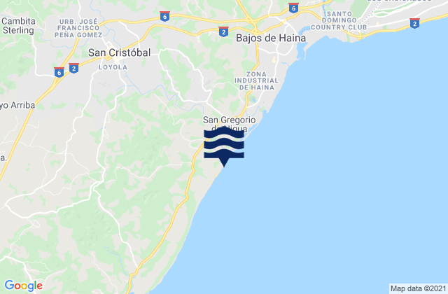 Mappa delle maree di San Cristóbal, Dominican Republic
