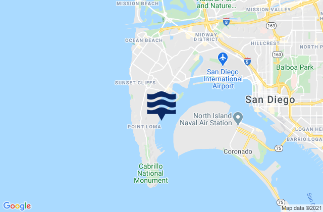 Mappa delle maree di San Diego Quarantine Station, United States