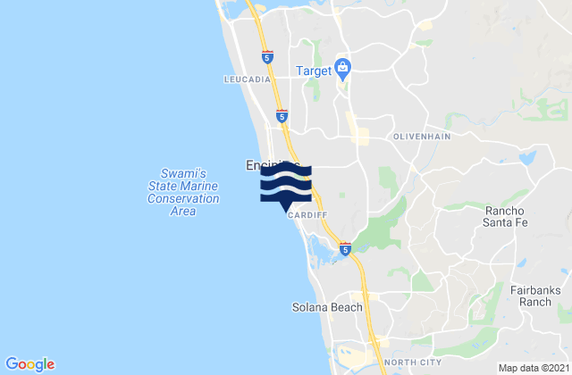 Mappa delle maree di San Elijo State Beach, United States