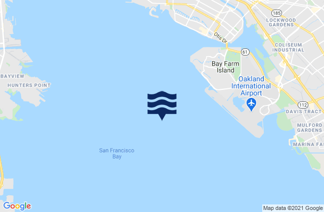 Mappa delle maree di San Francisco Bay, United States
