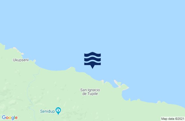 Mappa delle maree di San Ignacio de Tupile, Panama