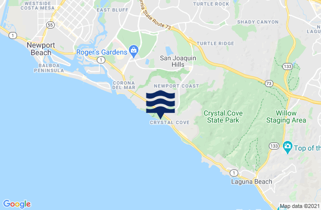 Mappa delle maree di San Joaquin Hills, United States