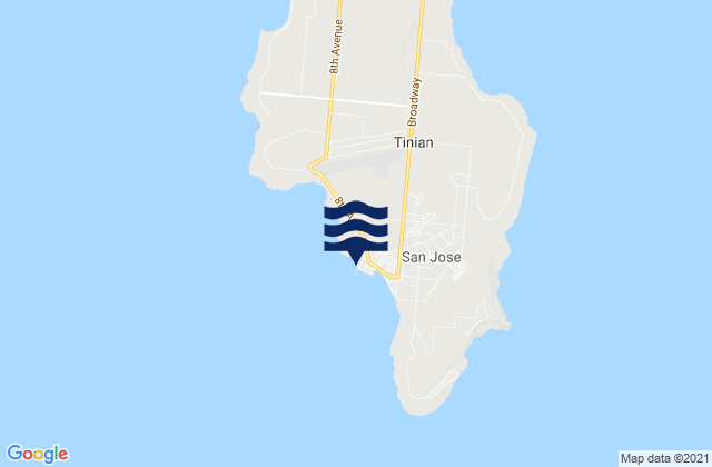 Mappa delle maree di San Jose Village, Northern Mariana Islands