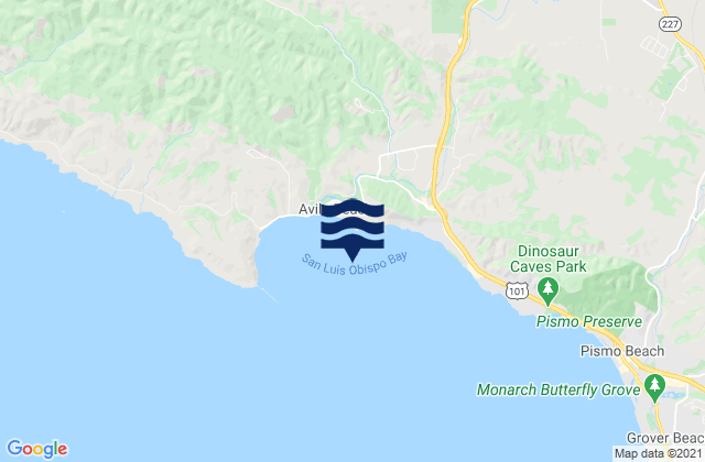 Mappa delle maree di San Luis Obispo Bay, United States
