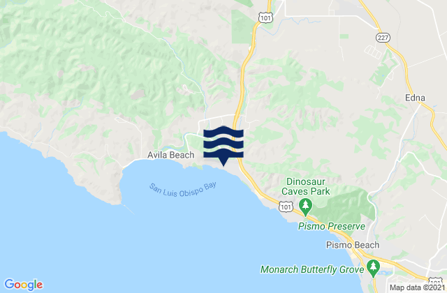 Mappa delle maree di San Luis Obispo, United States