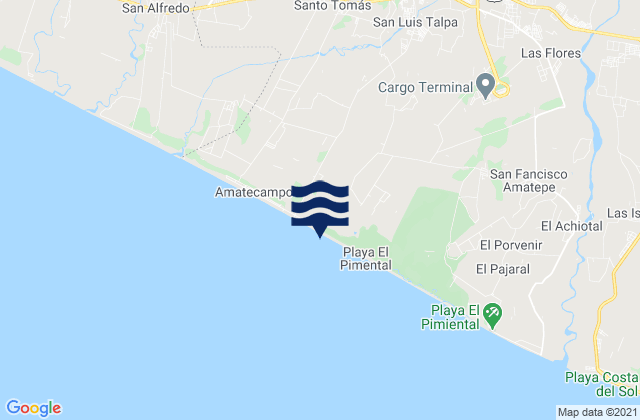 Mappa delle maree di San Luis Talpa, El Salvador