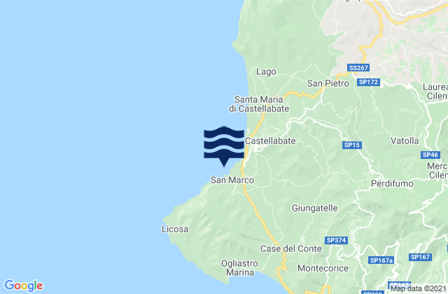 Mappa delle maree di San Marco, Italy