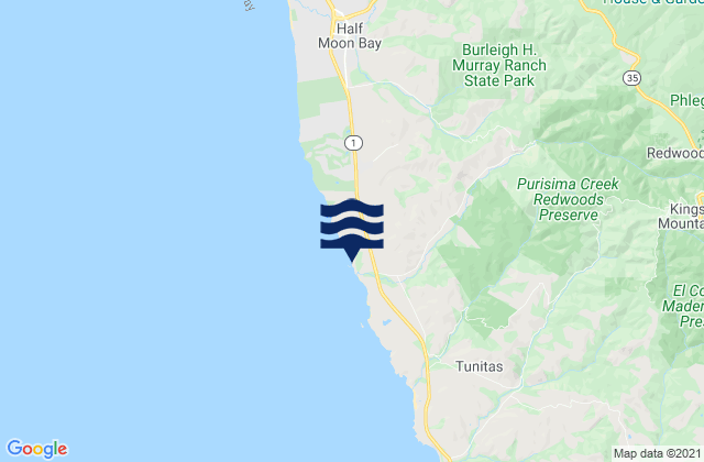 Mappa delle maree di San Mateo County, United States