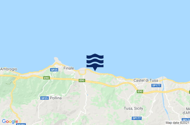 Mappa delle maree di San Mauro Castelverde, Italy