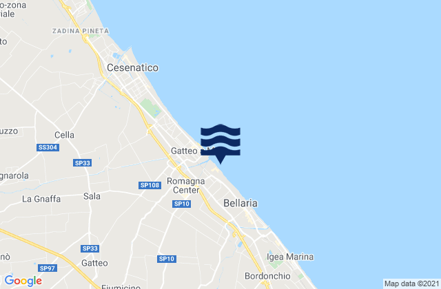 Mappa delle maree di San Mauro a Mare, Italy