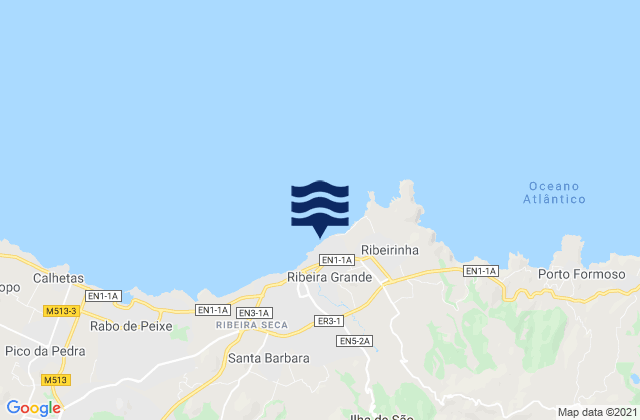 Mappa delle maree di San Miguel - Ribeira Grande, Portugal