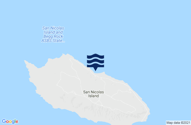 Mappa delle maree di San Nicolas Island, United States