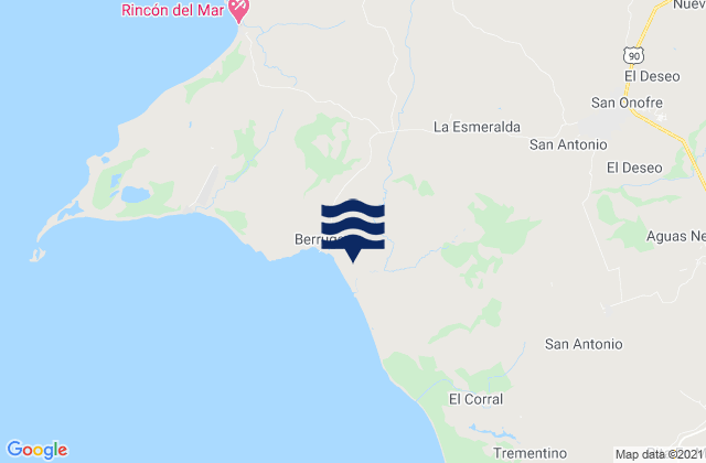 Mappa delle maree di San Onofre, Colombia