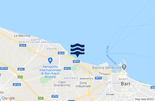 Mappa delle maree di San Paolo, Italy