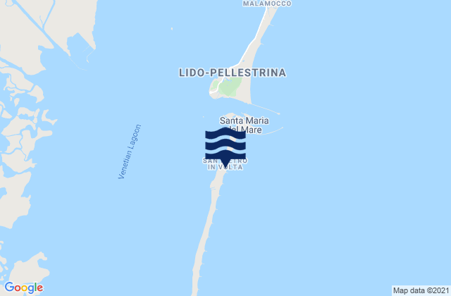 Mappa delle maree di San Pietro in Volta, Italy