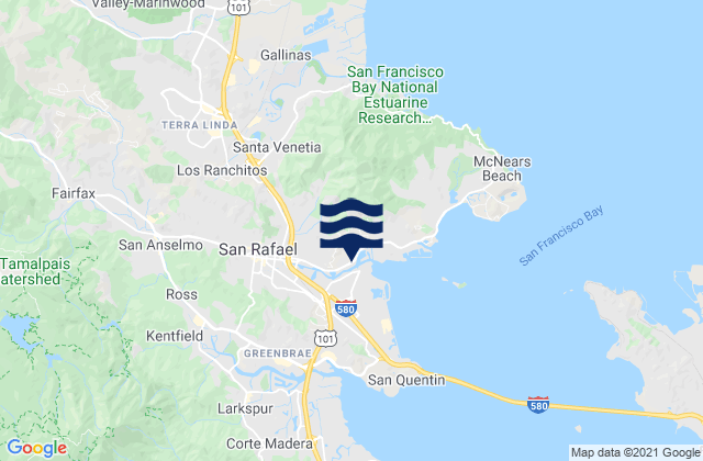 Mappa delle maree di San Rafael, United States