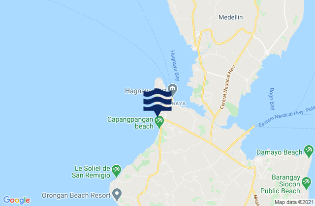 Mappa delle maree di San Remigio, Philippines