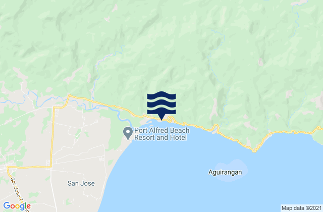 Mappa delle maree di San Sebastian, Philippines
