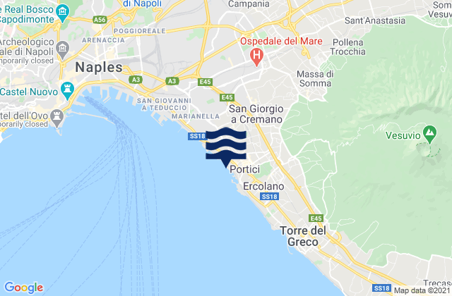 Mappa delle maree di San Sebastiano al Vesuvio, Italy