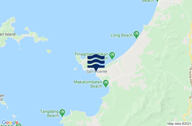 Mappa delle maree di San Vicente, Philippines