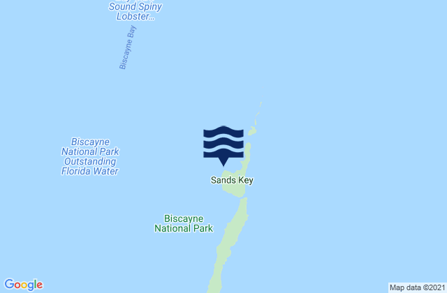 Mappa delle maree di Sands Key Northwest Point Biscayne Bay, United States