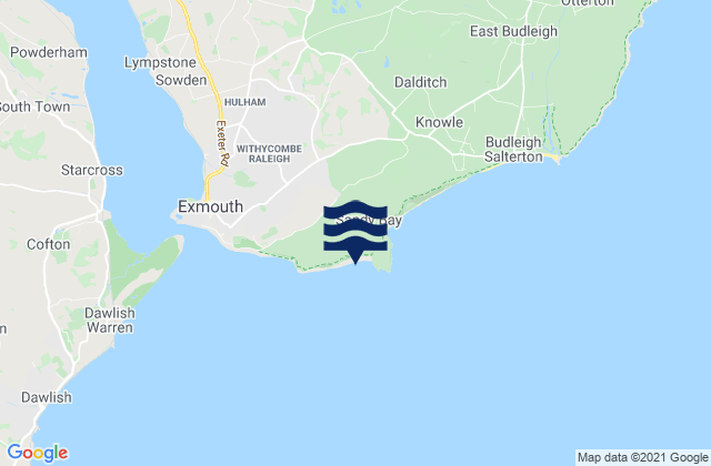 Mappa delle maree di Sandy Bay Beach, United Kingdom