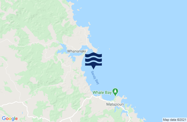 Mappa delle maree di Sandy Bay Beach, New Zealand