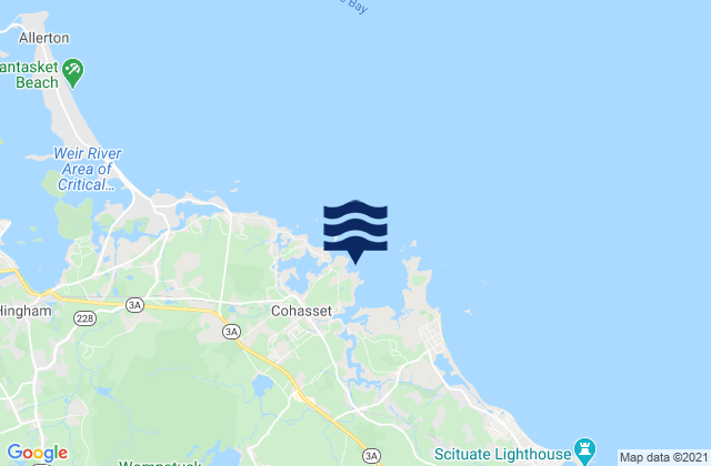 Mappa delle maree di Sandy Cove, United States