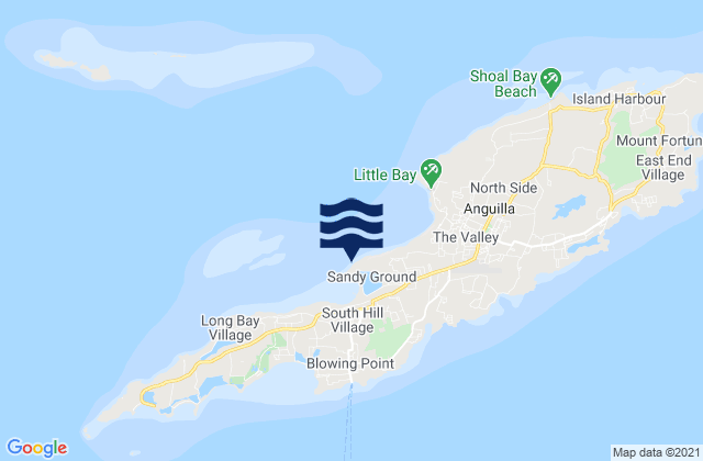 Mappa delle maree di Sandy Ground, Anguilla