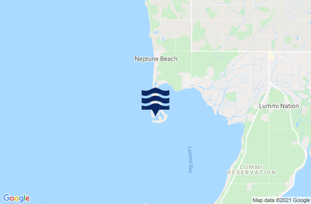 Mappa delle maree di Sandy Point Lummi Bay, United States