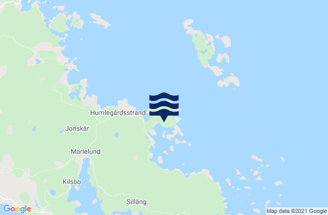 Mappa delle maree di Sandön, Sweden