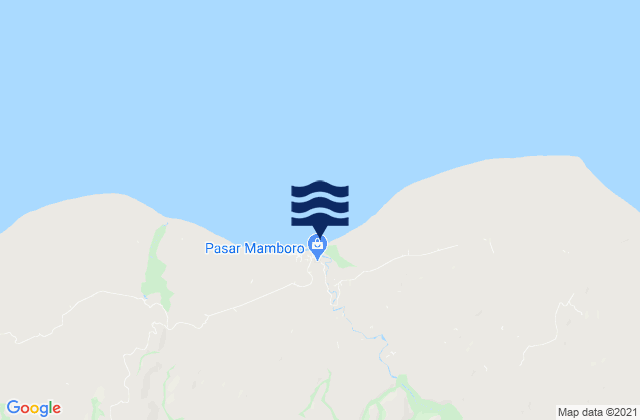 Mappa delle maree di Sangumata, Indonesia