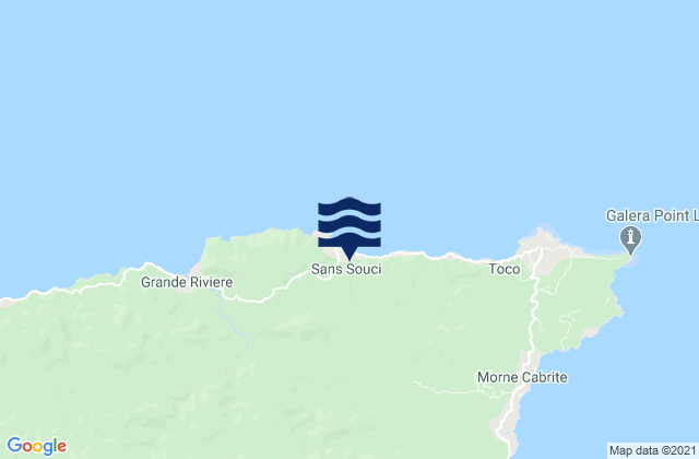 Mappa delle maree di Sans Sousi, Trinidad and Tobago