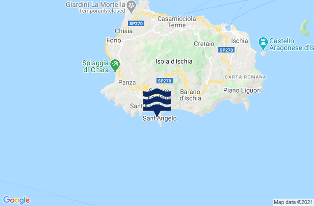 Mappa delle maree di Sant'Angelo, Italy