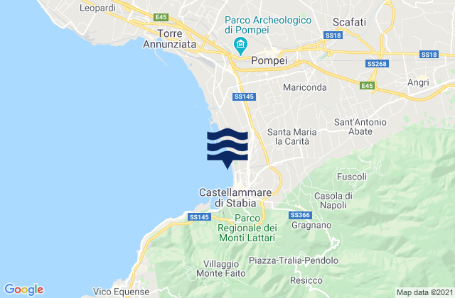 Mappa delle maree di Sant'Antonio Abate, Italy