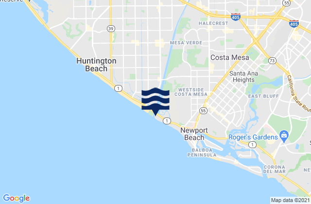 Mappa delle maree di Santa Ana River Jetties, United States