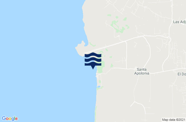 Mappa delle maree di Santa Apolonia, Venezuela