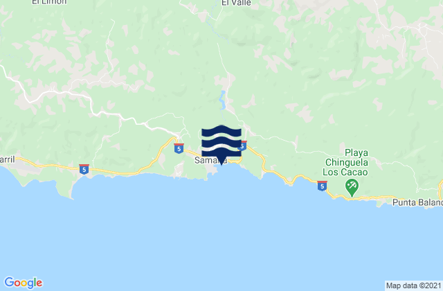Mappa delle maree di Santa Barbara de Samana, Dominican Republic