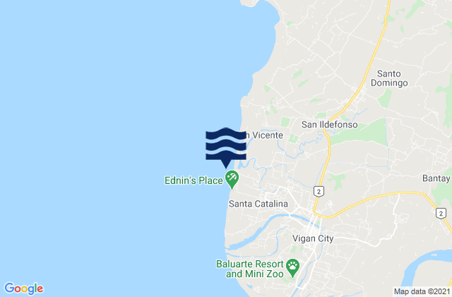 Mappa delle maree di Santa Catalina, Philippines