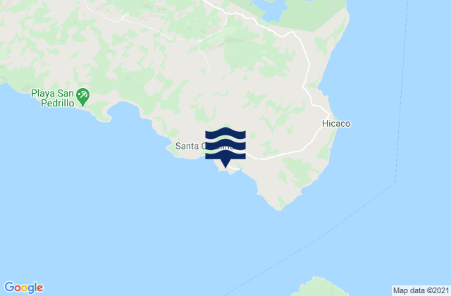 Mappa delle maree di Santa Catalina, Panama