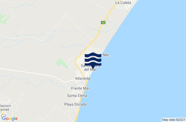 Mappa delle maree di Santa Clara del Mar, Argentina