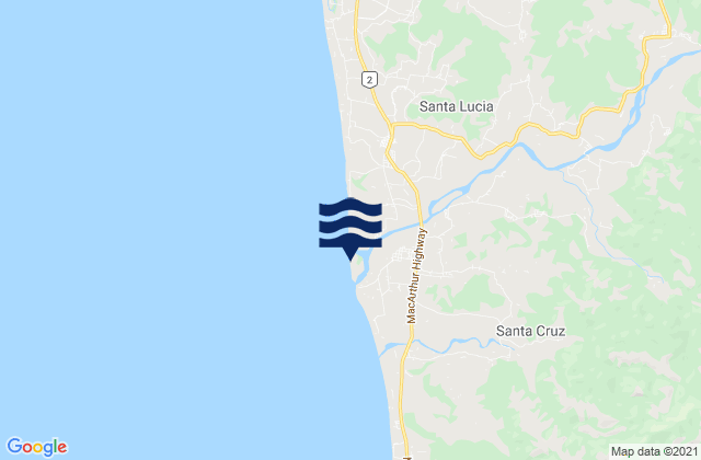 Mappa delle maree di Santa Cruz, Philippines