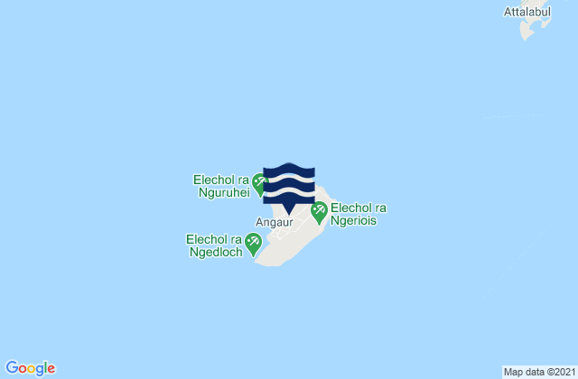 Mappa delle maree di Santa Maria Anguar, Palau