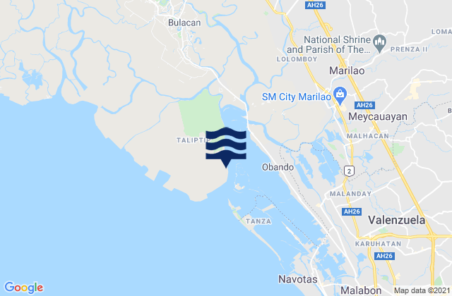 Mappa delle maree di Santa Maria, Philippines
