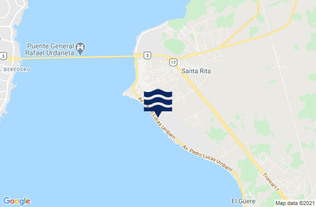 Mappa delle maree di Santa Rita, Venezuela
