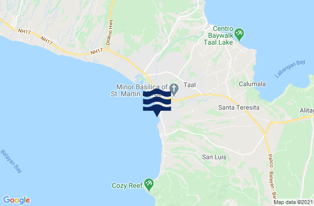 Mappa delle maree di Santa Teresita, Philippines