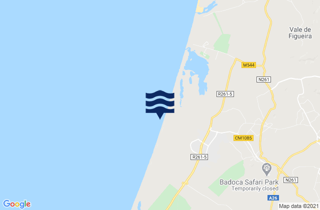 Mappa delle maree di Santo André, Portugal