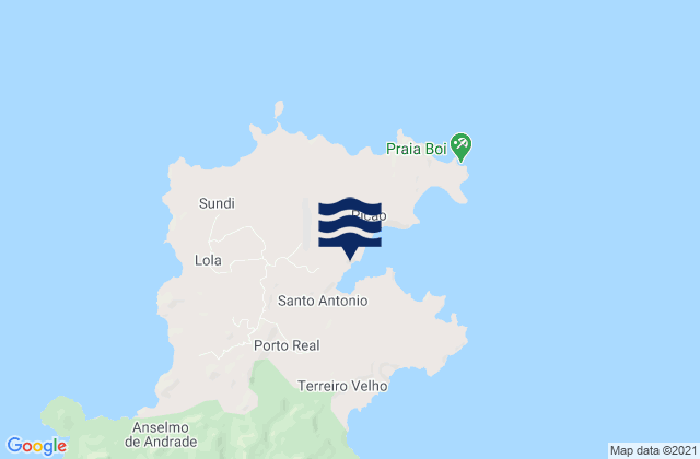Mappa delle maree di Santo Antonio (Ilha do Principe), Sao Tome and Principe