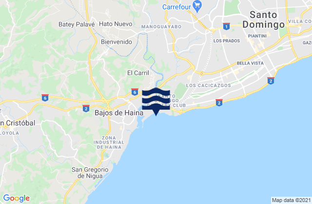 Mappa delle maree di Santo Domingo Oeste, Dominican Republic