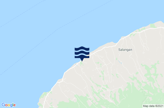 Mappa delle maree di Santong, Indonesia